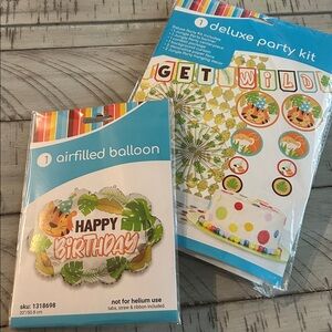 Deluxe Jungle Party Kit Decorations & Balloon Centerpiece Hanging Decor & More